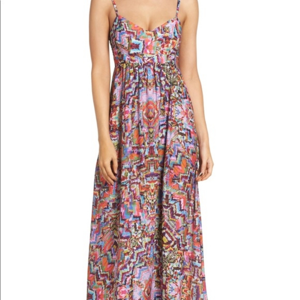 FELICTY & COCO Womens "Colby Kalidis"  Print MaxiDress Easy Breezy So BOHO S